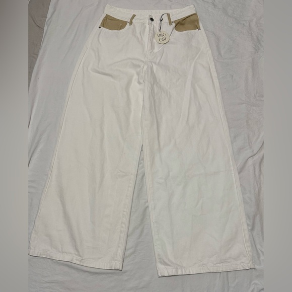 Vrg grl Women's White Wide-Leg Jeans - Picture 7 of 14